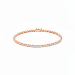 Diamond Bezel Tennis Bracelet in rose gold