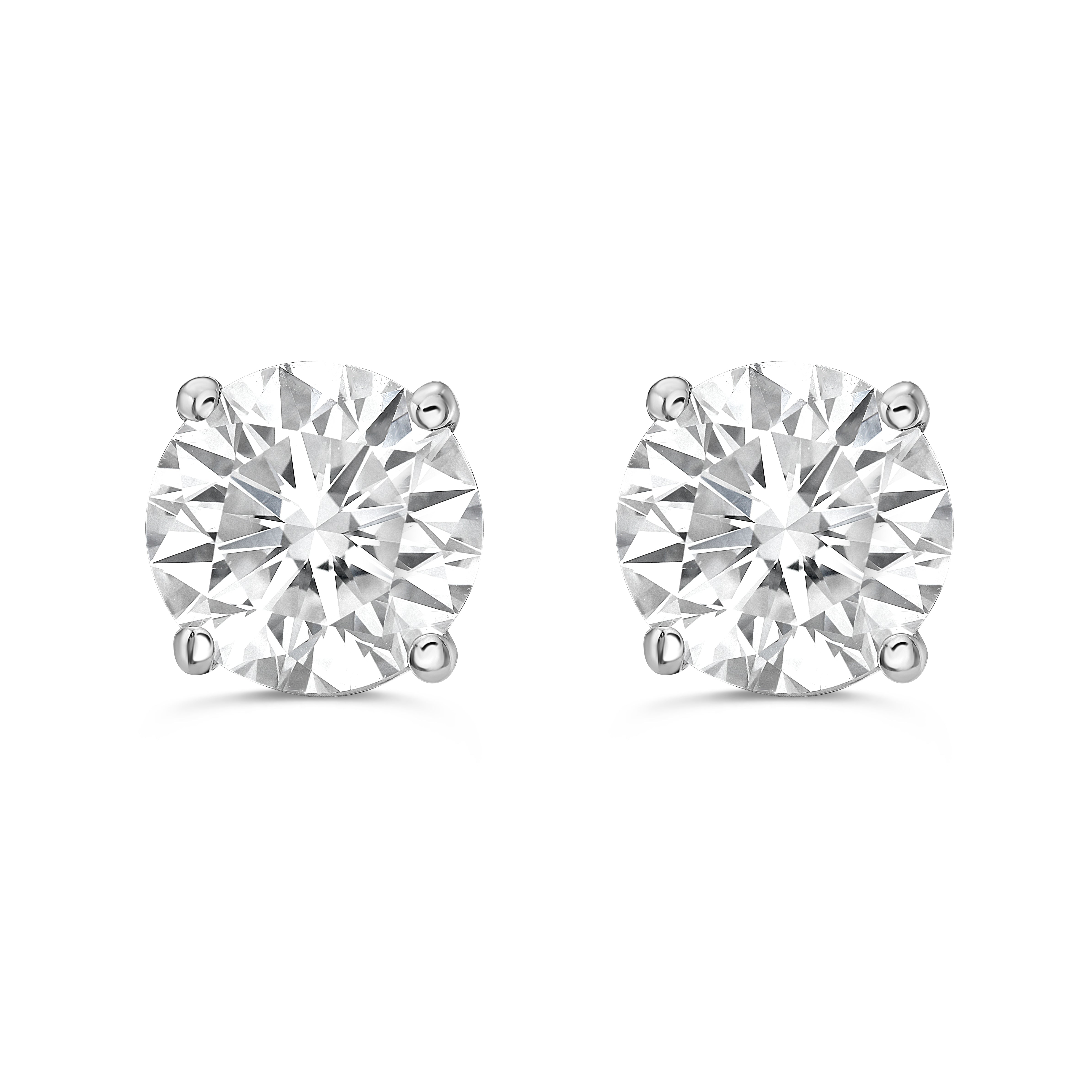 Classic Lab Diamond Stud Earrings Martini Setting-5