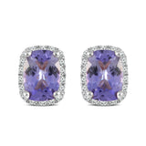 Tanzanite and Diamond Studs  