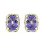 Tanzanite and Diamond Studs  