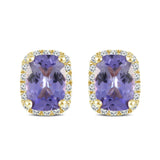 Tanzanite and Diamond Studs  