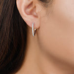 Load image into Gallery viewer, Classic Diamond Hoop Earrings