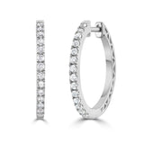 Classic Diamond Hoop Earrings  