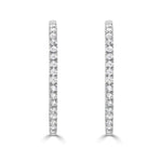 Load image into Gallery viewer, Classic Diamond Oval Hoop Earrings