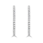 Classic CZ Oval Hoop Earrings  