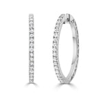 Load image into Gallery viewer, Classic Diamond Oval Hoop Earrings