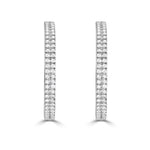 Double Row CZ Hoop Earrings  