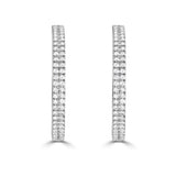 Double Row CZ Hoop Earrings  
