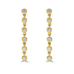 Load image into Gallery viewer, Honeycomb Diamond Dangling Earrings