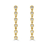 Honeycomb Diamond Dangling Earrings  