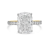 Elongated Cushion Cut Lab Diamond Engagement Ring
