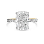 Elongated Cushion Cut Lab Diamond Engagement Ring