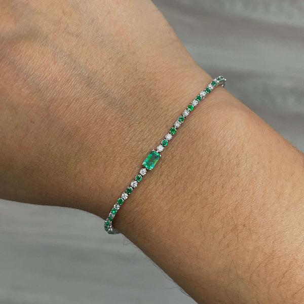 Emerald and Diamond Bracelet
