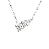 Toi Et Moi Round and Pear Diamond Pendant  
