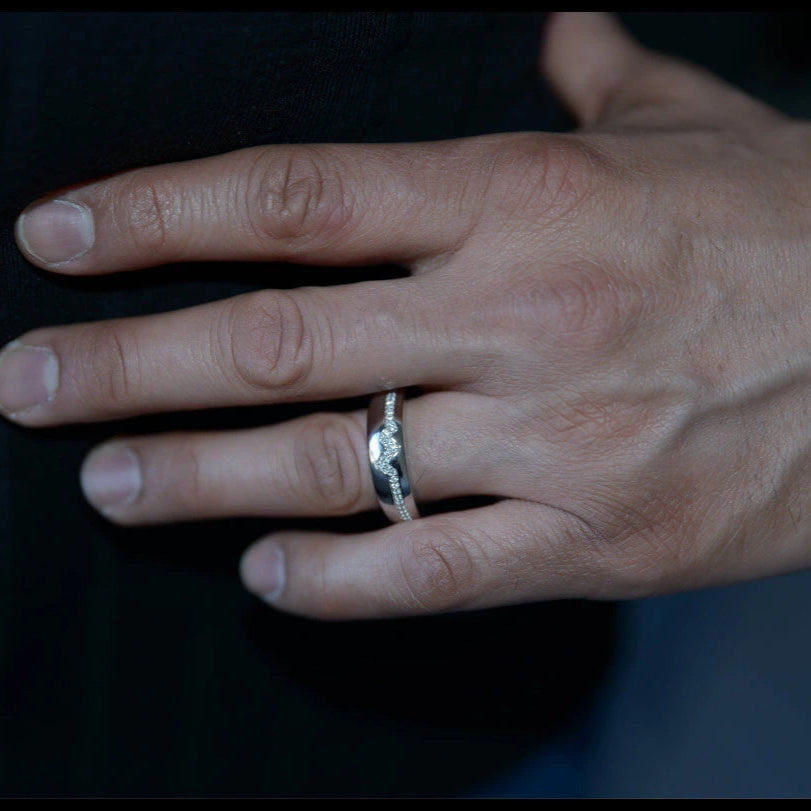 Heartbeat Diamond Band Ring-2