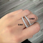 Load image into Gallery viewer, Lab Grown Diamond 11 Stone Half Eternity Ring with different carat weight in 14k white gold
