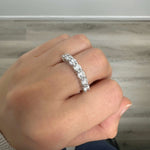 Lab Grown Diamond 7 Stone Half Eternity Ring  