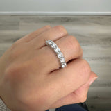 Lab Grown Diamond 7 Stone Half Eternity Ring  