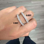 Load image into Gallery viewer, Lab Grown Diamond 9 Stone Half Eternity Ring in 14k white gold with different carat weight
