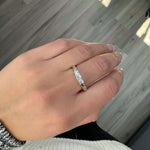 Load image into Gallery viewer, Lab Grown Diamond Three Stone Ring in 14k white gold
