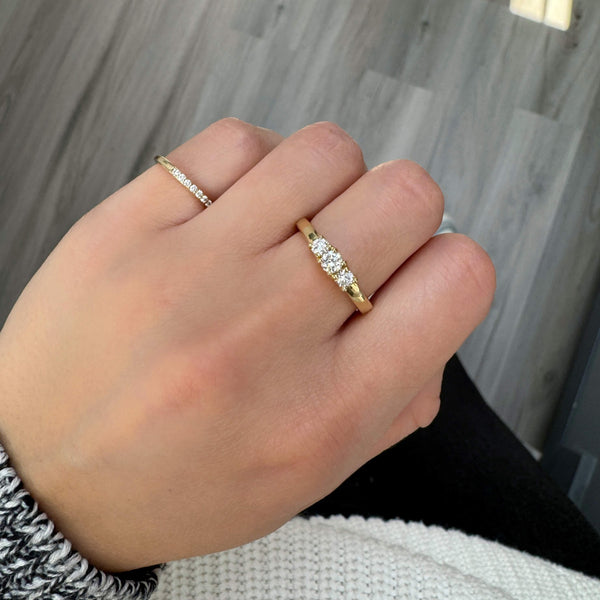 Lab Grown Diamond Three Stone Ring