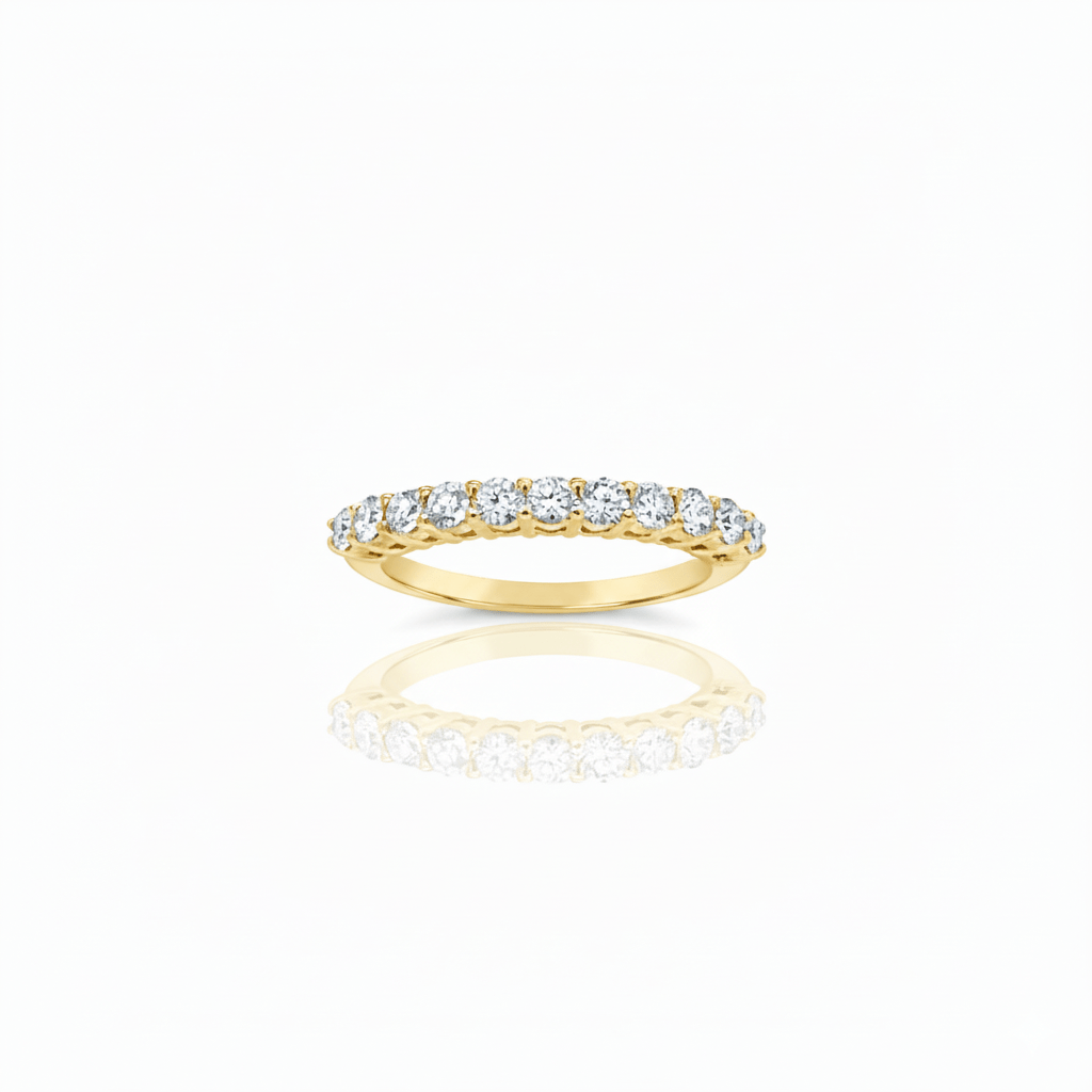 Lab Grown Diamond 11 Stone Half Eternity Ring