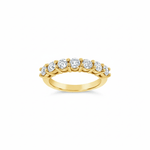 Lab Grown Diamond 7 Stone Half Eternity Ring