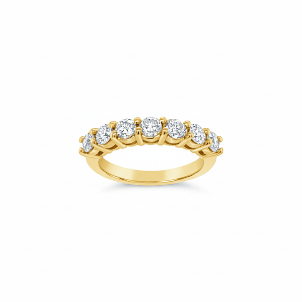 Lab Grown Diamond 7 Stone Half Eternity Ring