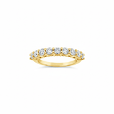 Lab Grown Diamond 9 Stone Half Eternity Ring