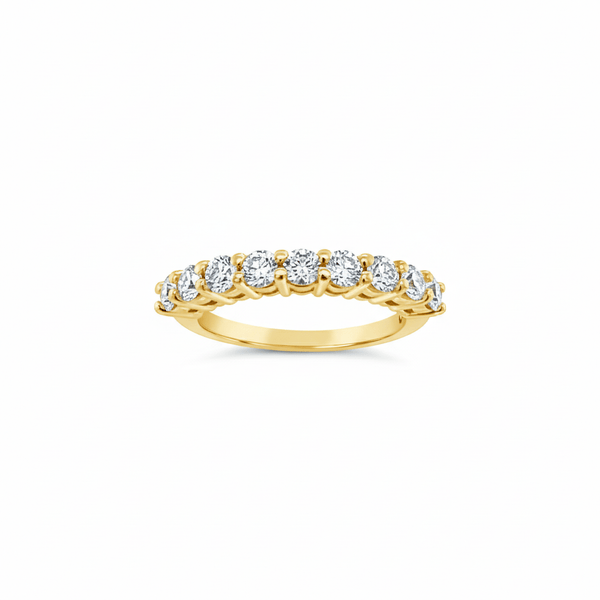 Lab Grown Diamond 9 Stone Half Eternity Ring