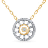 Diamond Baguette and Round Spiral Fashion Pendant  