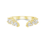 Round and Marquise Diamond Band Ring