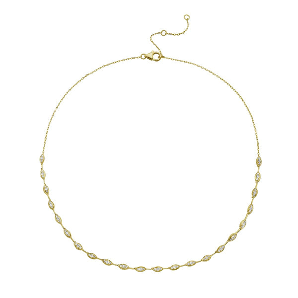 Marquise Diamond Cluster Necklace