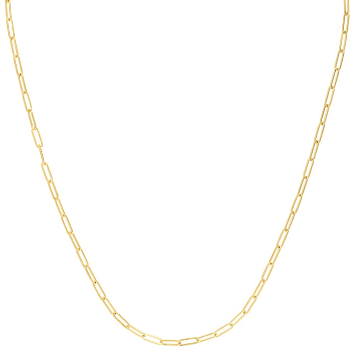 14K Yellow Gold Paperclip Chain Bracelet  