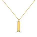 Load image into Gallery viewer, Diamond Elongated Tag Pendant
