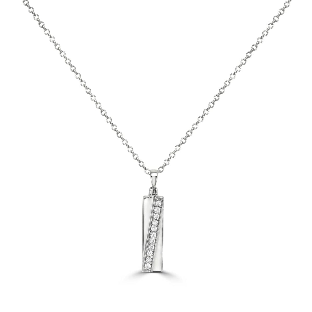 Diamond Diagonal Tag Pendant