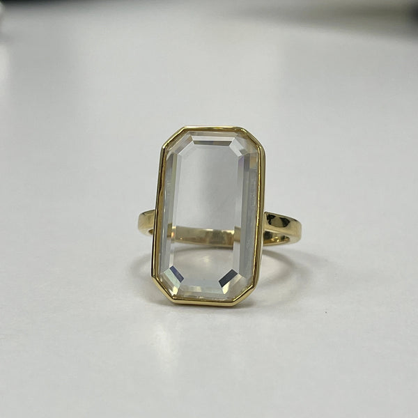 Portrait Cut Moissanite Ring