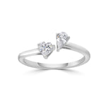 Load image into Gallery viewer, Toi Et Moi Heart and Pear Diamond Ring