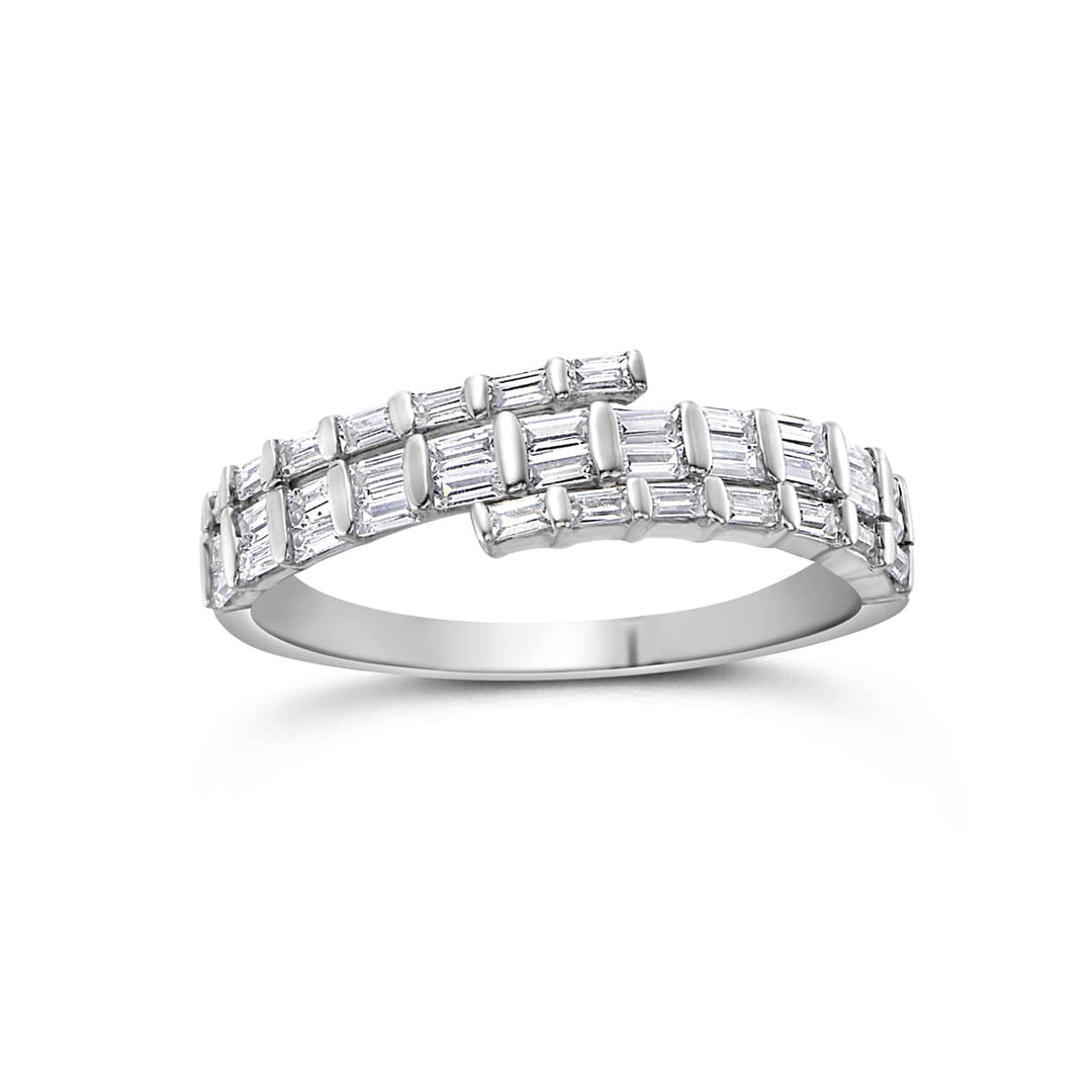 Baguette Diamond Fashion Ring in 14k white gold