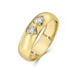 Load image into Gallery viewer, Toi Et Moi Heart and Pear Diamond Band Ring