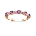Load image into Gallery viewer, Amethyst and Diamond Ring