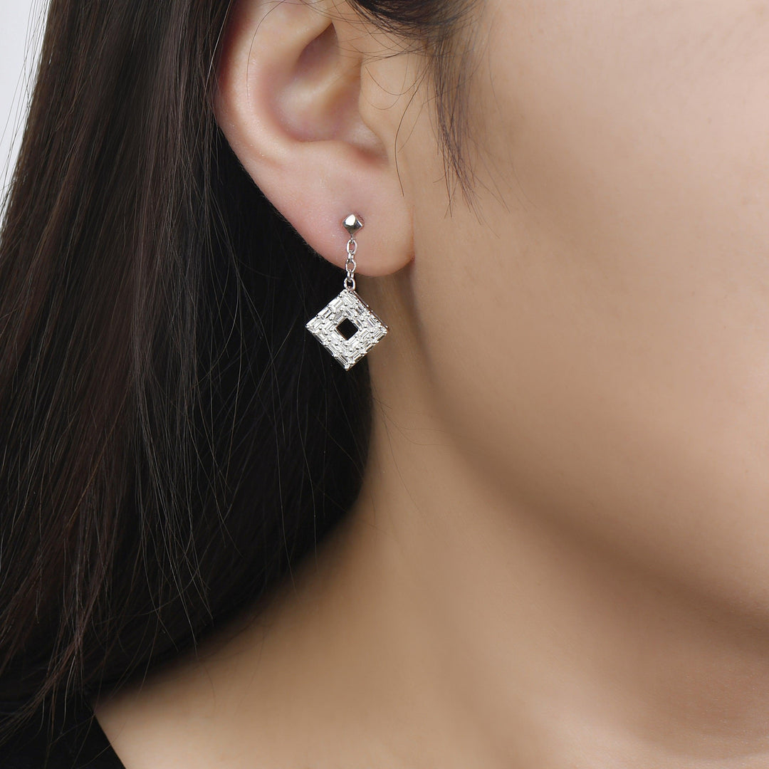 The Origins Dangling Diamond Earrings  