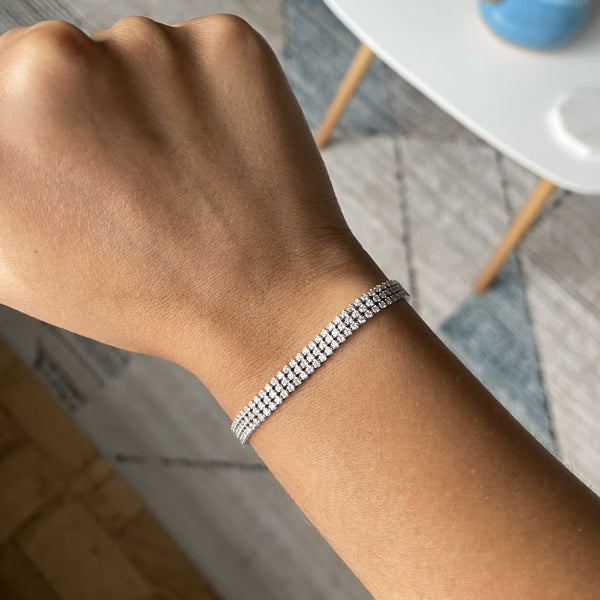 Three Row Diamond Bracelet