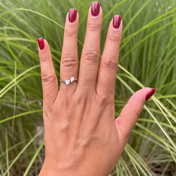 Toi Et Moi Heart and Pear Diamond Ring