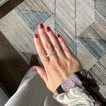 Triple Row Semi-Eternity Diamond Band on hand