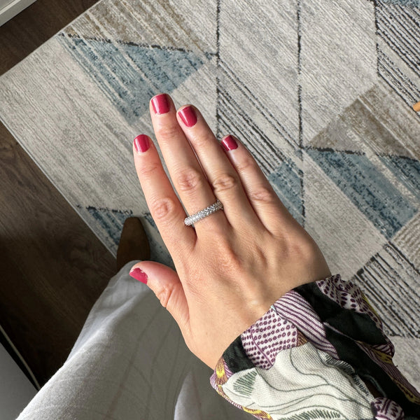 Triple Row Semi-Eternity Diamond Band