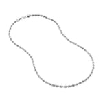 Full View of White Gold Rope Chain 4mm