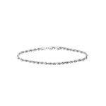 white gold rope chain bracelet in 4mm