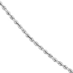 Close of White Gold Rope Chain