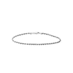 white gold rope chain bracelet in 3mm